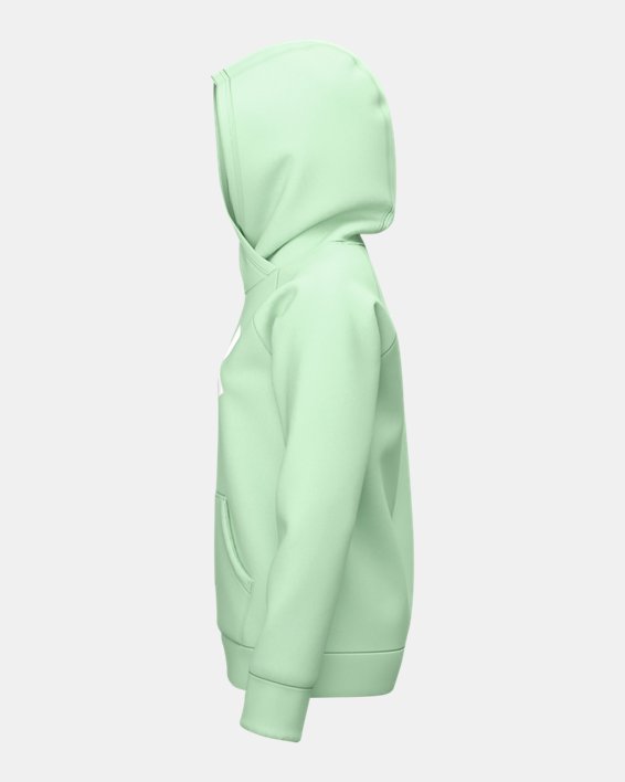 Girls' UA Rival Fleece Logo Hoodie, Green, pdpMainDesktop image number 5